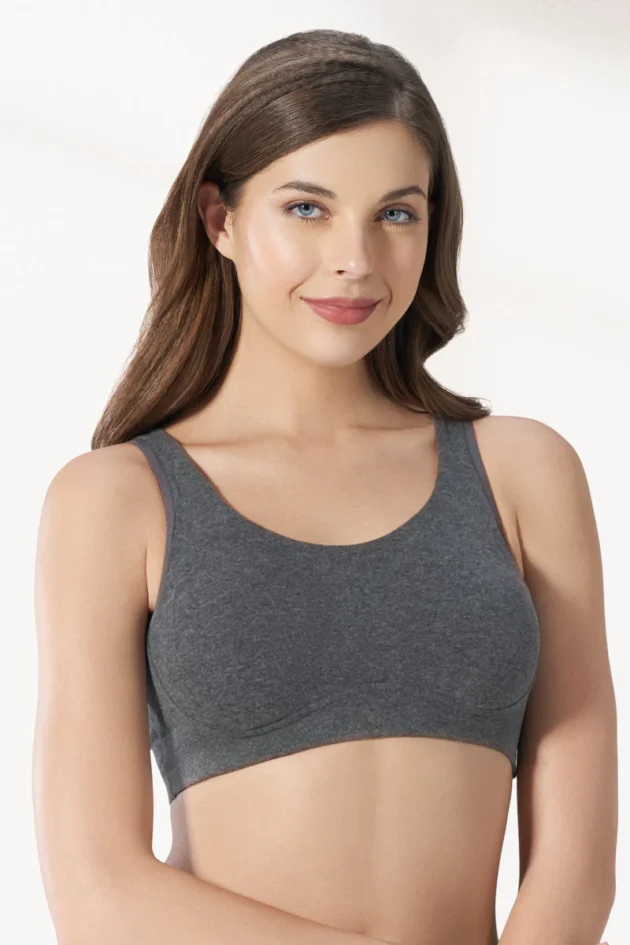 All Day Lounge Non-padded & Non-wired Bra - Dark Grey Marl - Image 4