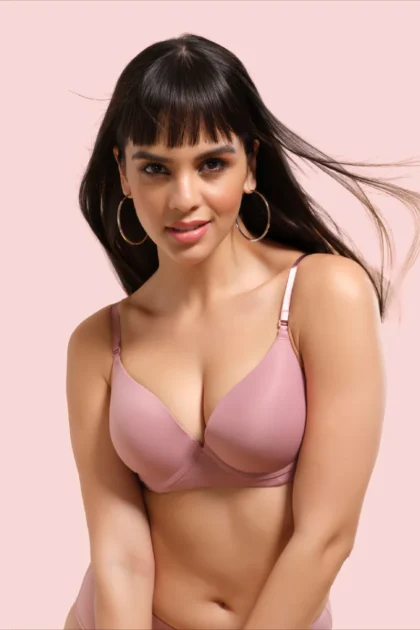 Enamor Innovations Transform Gel-Cup, Air-Brush Enhancer, Double Push-Up Women's Bra - Powder finish, Padded, Wired, Medium Coverage - F114
