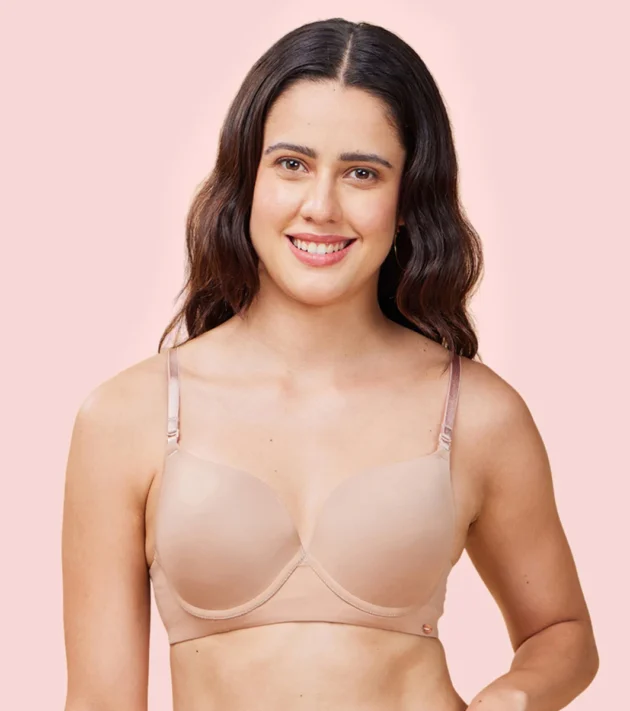 Enamor Innovations Transform Gel-Cup, Air-Brush Enhancer, Double Push-Up Women's Bra - Powder finish, Padded, Wired, Medium Coverage - F114 - Image 6
