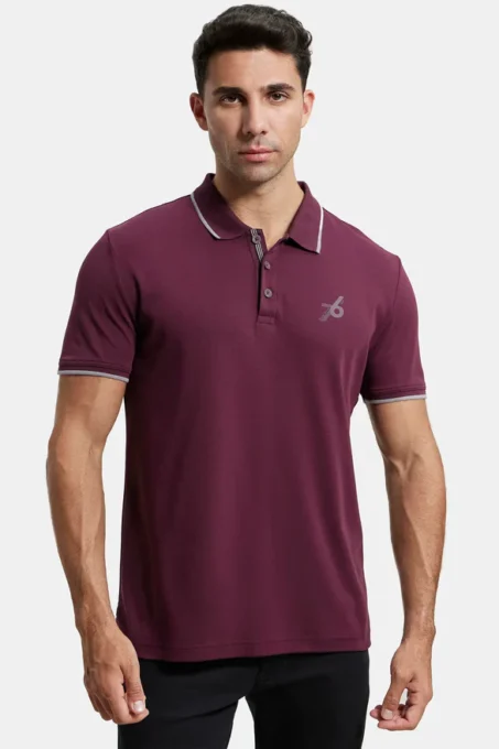 Super Combed Cotton Rich Solid Half Sleeve Polo T-Shirt