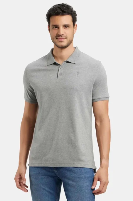 Super Combed Cotton Rich Solid Half Sleeve Polo T-Shirt