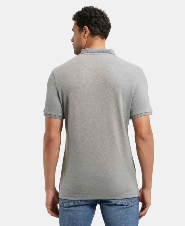 Super Combed Cotton Rich Solid Half Sleeve Polo T-Shirt - Image 3