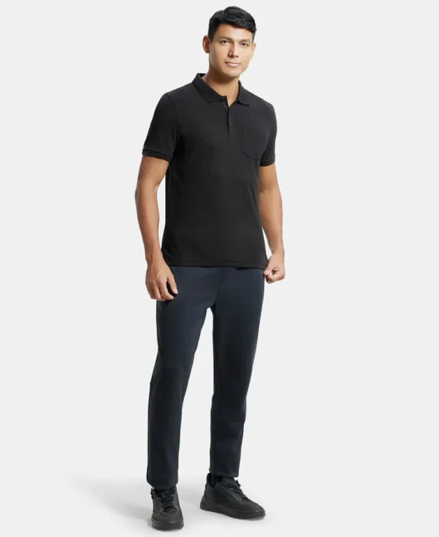 Super Combed Cotton Rich Solid Half Sleeve Polo T-Shirt with Chest Pocket - Image 4
