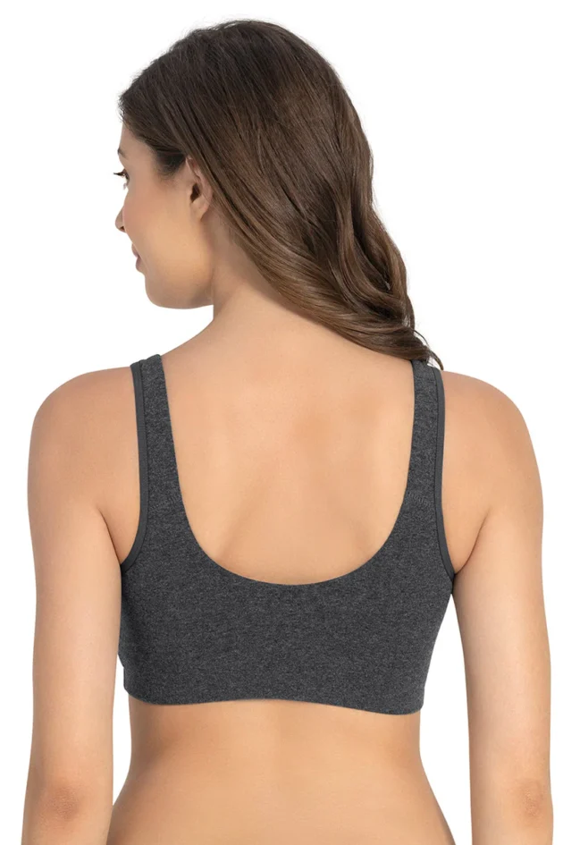 All Day Lounge Non-padded & Non-wired Bra - Dark Grey Marl - Image 3