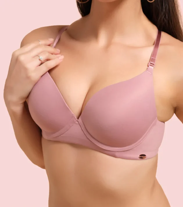 Enamor Innovations Transform Gel-Cup, Air-Brush Enhancer, Double Push-Up Women's Bra - Powder finish, Padded, Wired, Medium Coverage - F114 - Image 2
