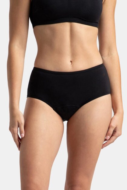 Super Combed Cotton Elastane Stretch Period Panty with Leak Proof Inner Absorbent Layer and StayFresh Treatment -