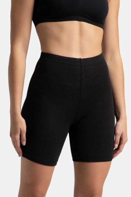 High Coverage Super Combed Cotton Elastane Stretch Shorties With Concealed Waistband -