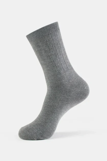 Blended Modal Stretch Crew Length Thermal Socks With StayFresh Treatment - Black