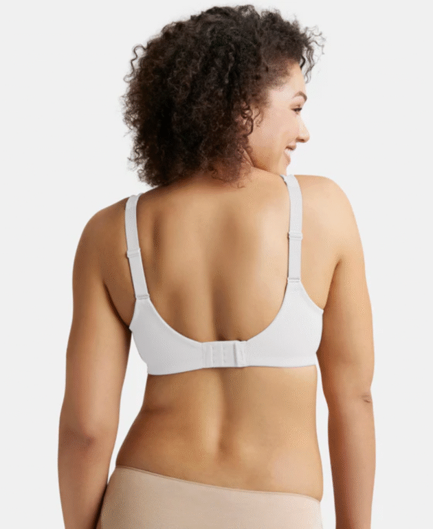 Wirefree Non Padded Soft Touch Microfiber Elastane Stretch Full Coverage Minimizer Bra with Broad Cushioned Fabric Strap - Image 5