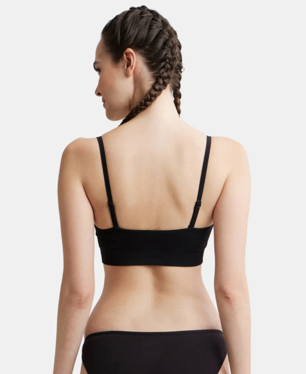 Wirefree Seamfree Non Padded Micro Touch Nylon Elastane Stretch Full Coverage Bra with Optional Cross Back Styling - Image 6