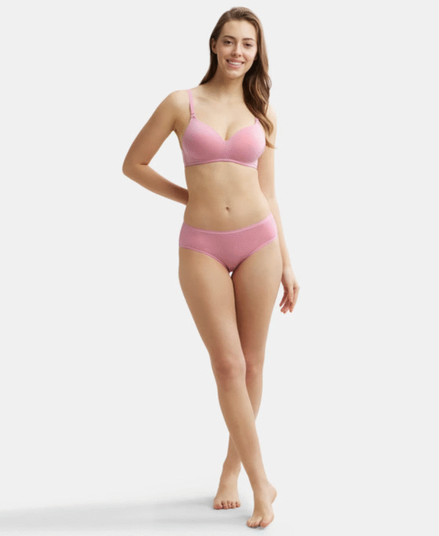 Wirefree Padded Tencel Lyocell Elastane Stretch Full Coverage Multiway T-Shirt Bra with Adjustable Straps - Image 8