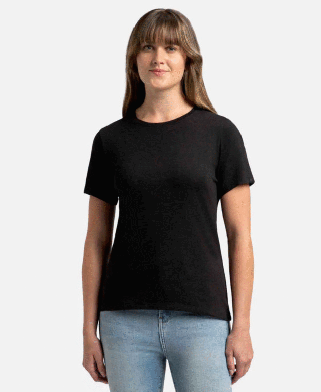 Super Combed Cotton Elastane Stretch Regular Fit Solid Round Neck Half Sleeve T-Shirt - Image 9