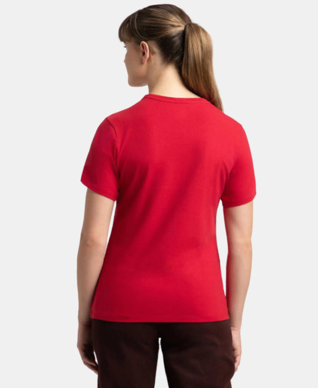 Super Combed Cotton Elastane Stretch Regular Fit Solid Round Neck Half Sleeve T-Shirt - Image 7