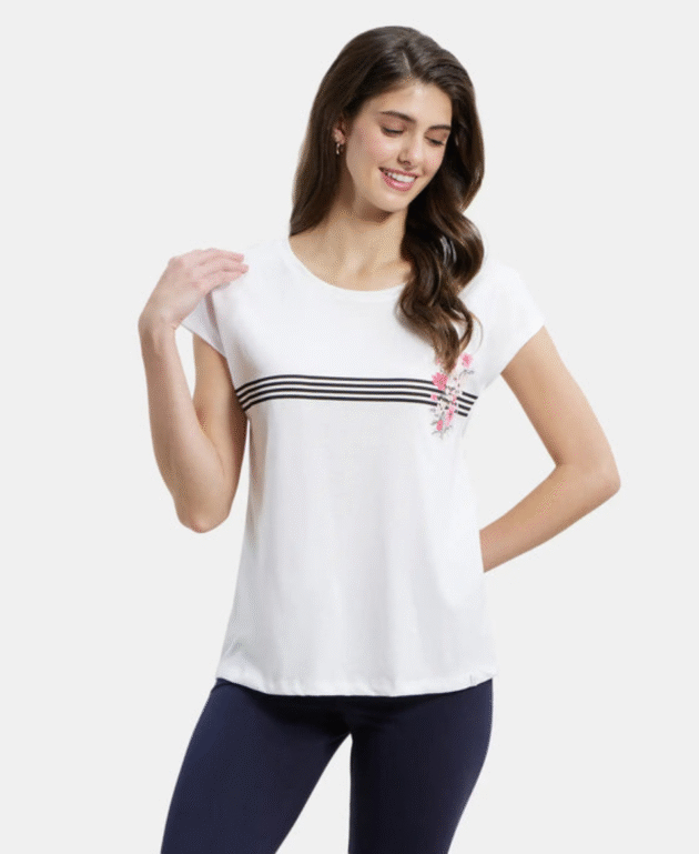 Super Combed Cotton Relaxed Fit Graphic Printed Round Neck Half Sleeve T-Shirt
