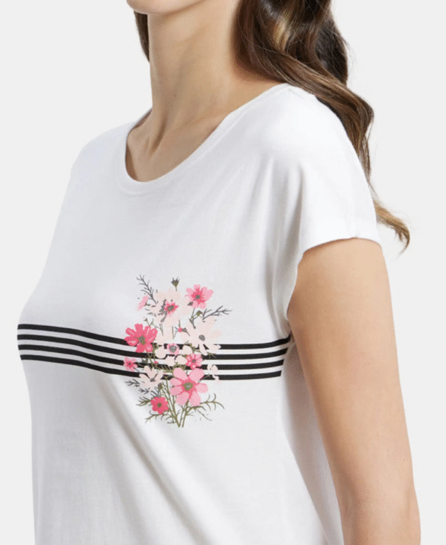 Super Combed Cotton Relaxed Fit Graphic Printed Round Neck Half Sleeve T-Shirt - Image 5