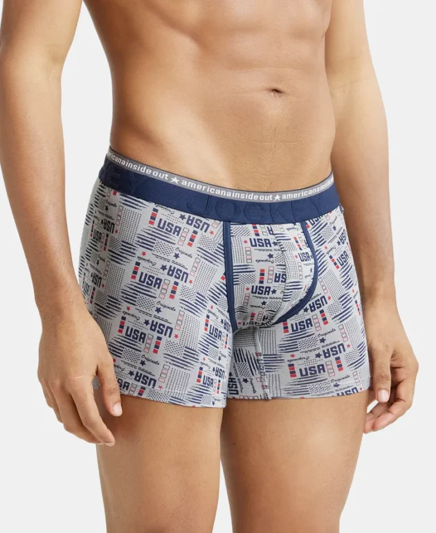 Super Combed Cotton Elastane Stretch Printed Trunk with Ultrasoft Waistband - Image 4